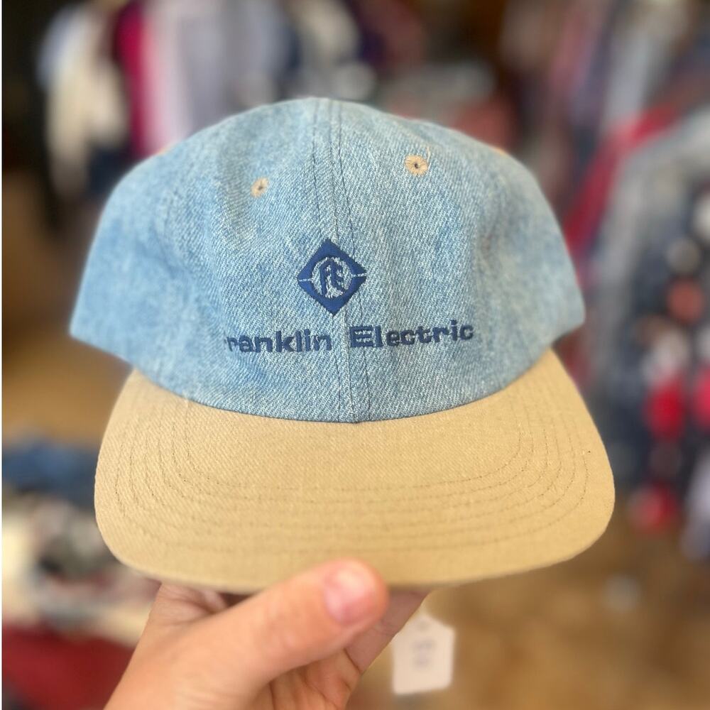 Vintage Franklin Electric 90s denim snapback hat